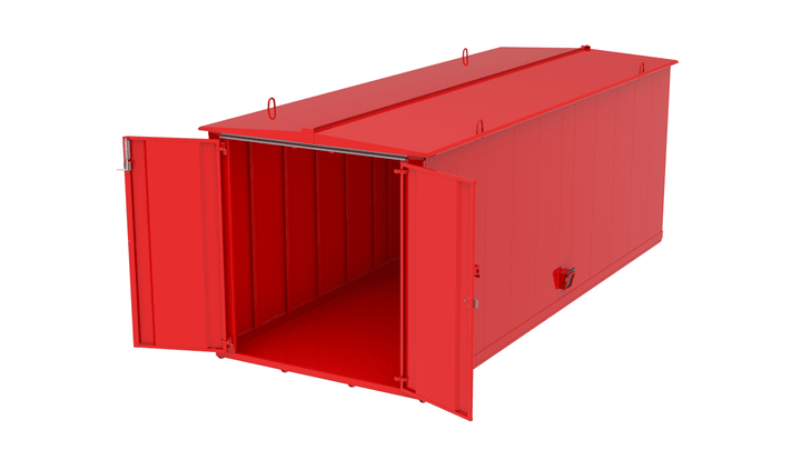 Miljöskåp 340 Öppning kortsida Utomhusbruk - Oisolerat 6 m 102934