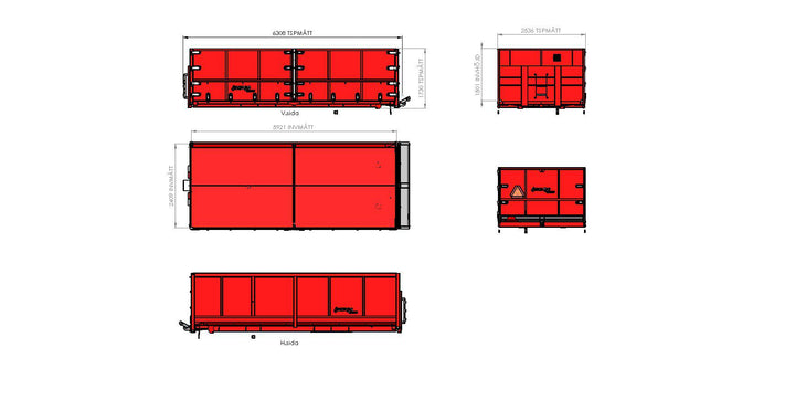 Höglämsflak schakt MQ60 L6000 H1500 B2550 21kbm 117354