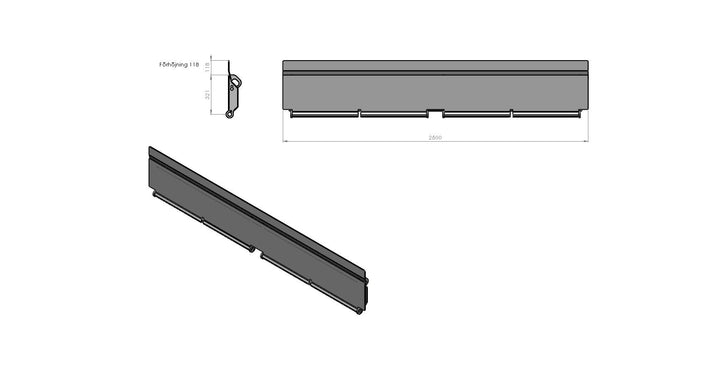 Förhöjd schaktläm 100mm (där standard är 300) 118550