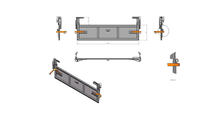 Kombihängd H600 spridarläm /stolphäng 3.5 schakt 122461