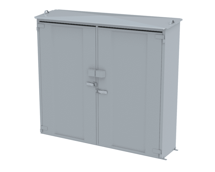 Gasskåp för 5 styck P45 Fasadskåp 250/580 Oisolerat 123850