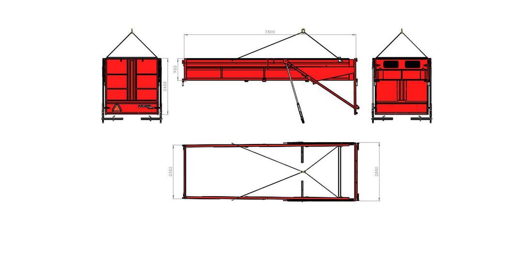 Kassett Fältflak MQ75 L7500 H1000 43,5kbm 124878