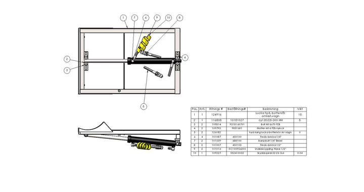Hydr.bottenlucka omlastnings flak 124918