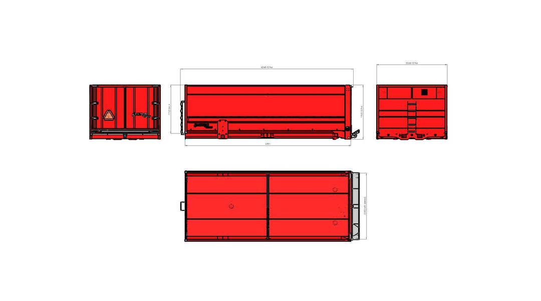 Basicflak spridar MQ60 L6000 H1750 B2550 25kbm 129561