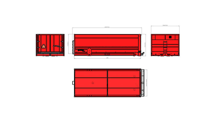 Basicflak spridar MQ60 L6000 H1750 B2550 25kbm 129561