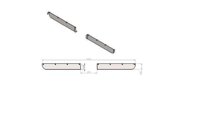 Spannmålslucka avskärmat utsläpp 432mm schakt 6.1 132044