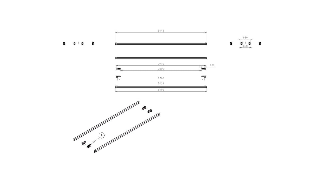 Mooringkit 7700mm 136303
