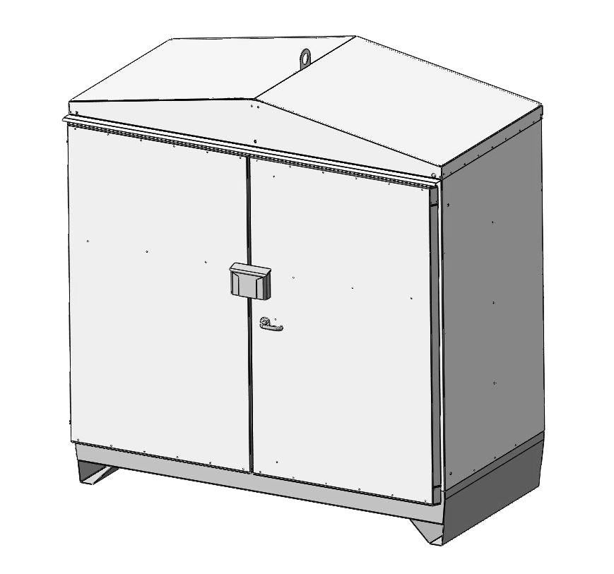 Miljöskåp 2 Dörrar Typ 210 Med låskåpa ZnAlMg 136980