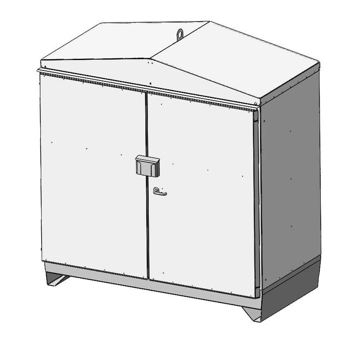 Miljöskåp 2 Dörrar Typ 210 Med låskåpa ZnAlMg 136980