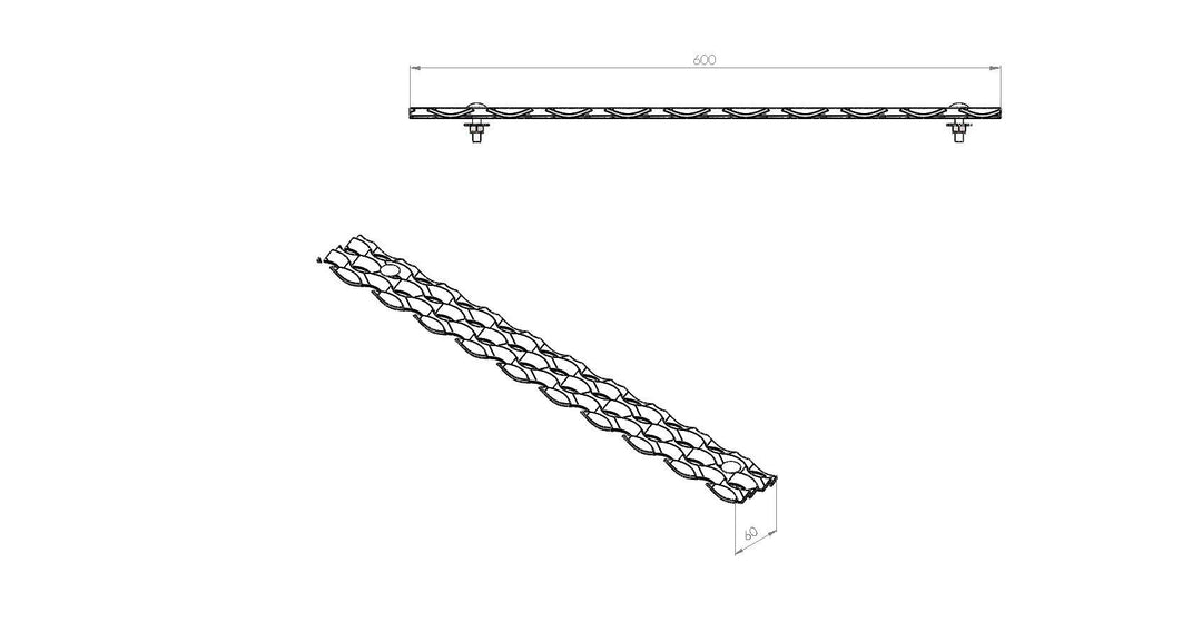 Halkskydd, L600 B60 bultad 137511
