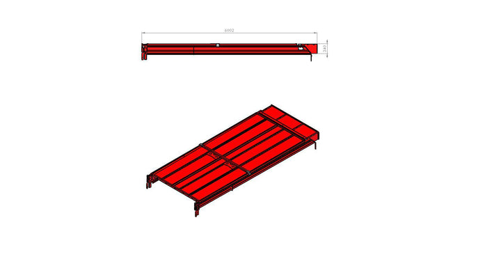 Sarg H300+tak MQ60 Mattvagn-18 med vikbar bakläm 139810