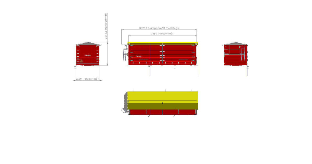 Höglämsflak OL75 L7500 H2100 B2550 38kbm 155400