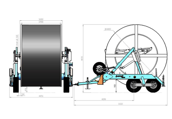 Olympia kabeltrumavagn Boggi 20t Hjul 385/65x22,5 R 156565