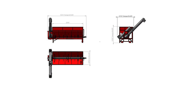 Omlastningsrullflak L6000 H2000 B2600 24kbm med ben 163840