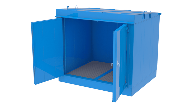 Kemskåp 10 fot.Tråg 950 liter EI60 Utomhusbruk 164610