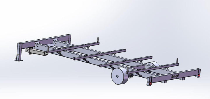 Material vagn Längd 7500 25t Gaffeldrag girohängd 168654