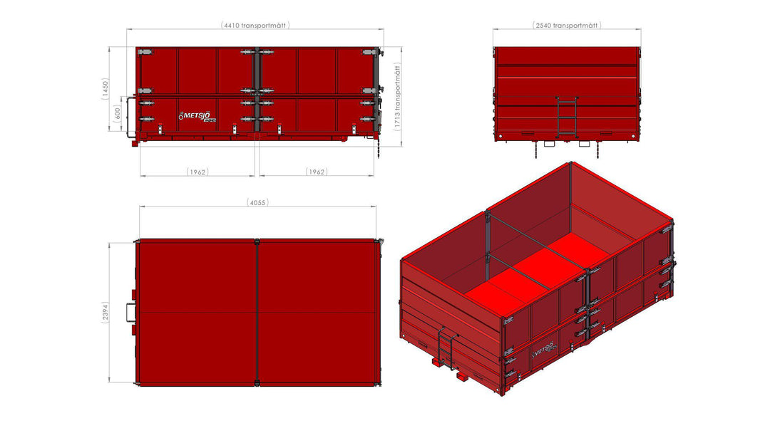 Höglämsflak Mid/No L4165 H1450 B2550 14,5kbm 104375