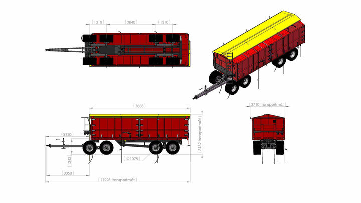 OL75 Högläm L7500 H1500 B2550 26kbm 560/45x22,5 106303