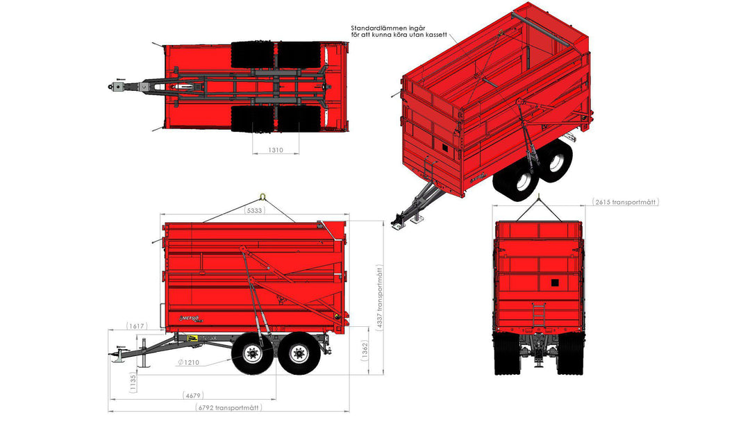 MetaX Fält+kassett+sarg L5050 H3000 34,5kbm 710/45x22,5 106629