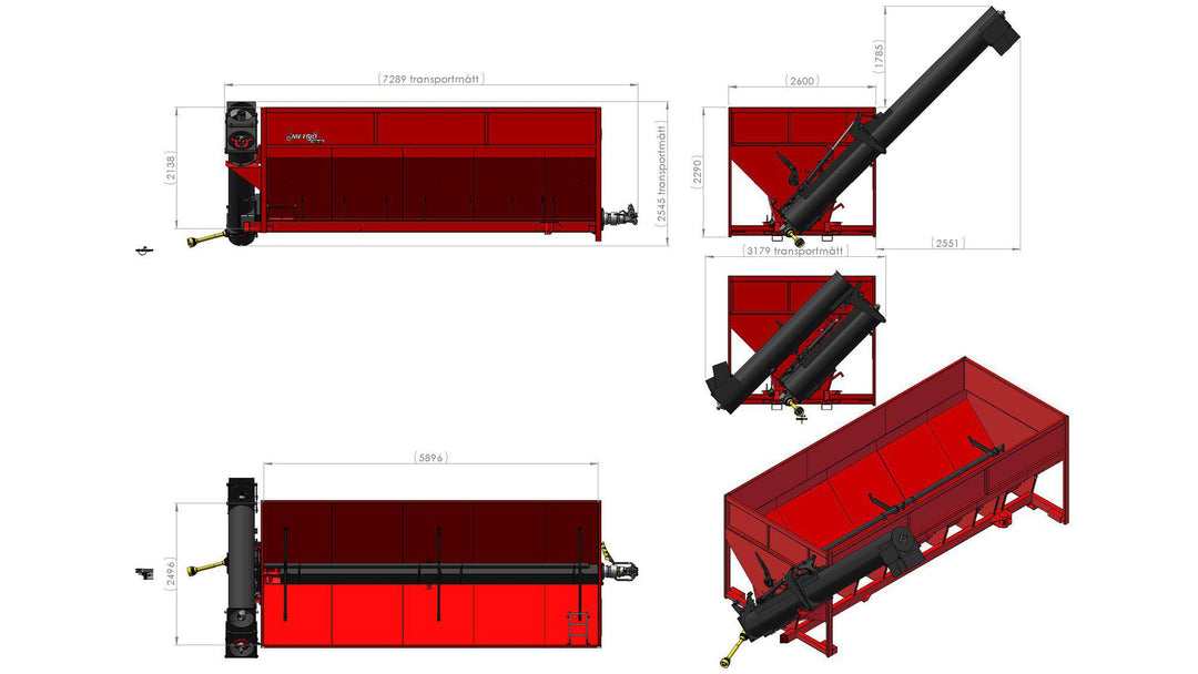 Omlastningsflak MQ60 PTO 540 L6000 H2000 B2600 24kbm 108306