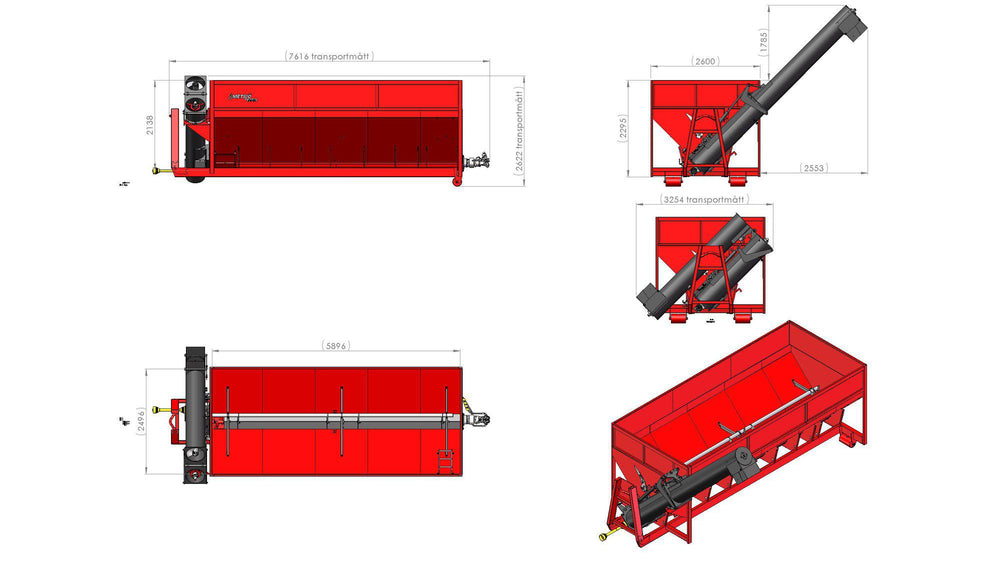 Omlastningsrullflak L6000 H2000 B2600 24kbm 108333