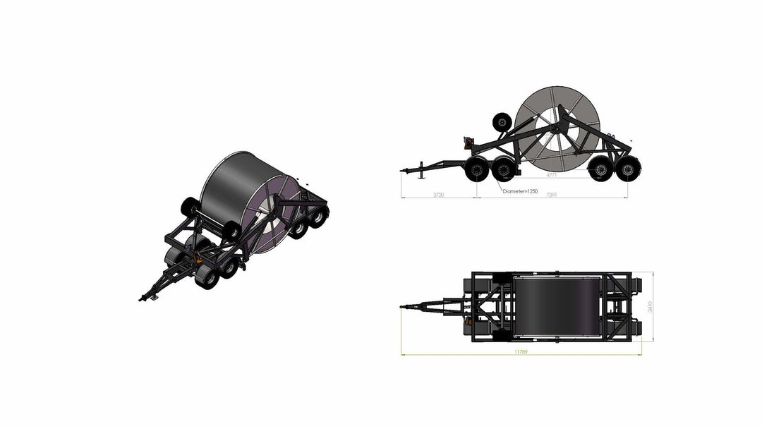 Olympia 400 KV kabeltrumma 30t 4axlad 114272