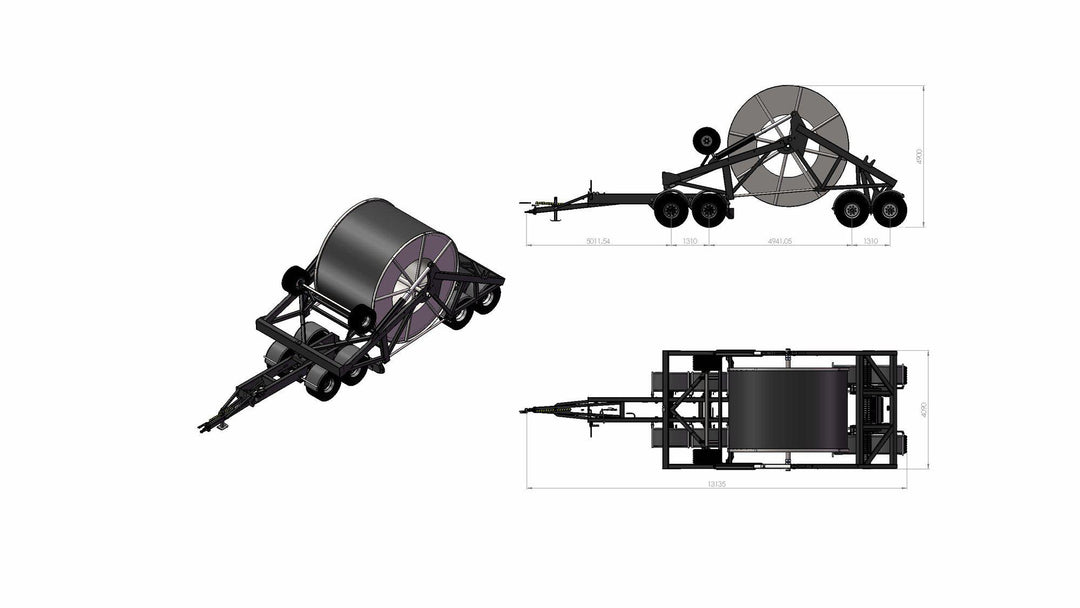 Olympia 400 KV kabeltrumma 35t 4axlad 117971