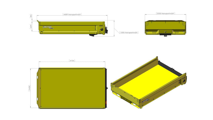 Schaktflak Mid/No 8.1 L4095 H600 B2550 6,1kbm 123407
