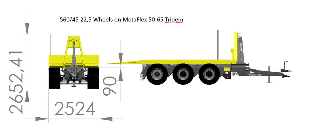 Maskinrullflak L6500 B2550 Brytning 6° 129559