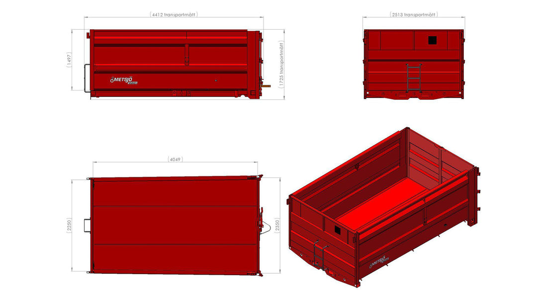 Fältflak dörrar Mid/No L4165 H1500 B2550 15kbm 130604