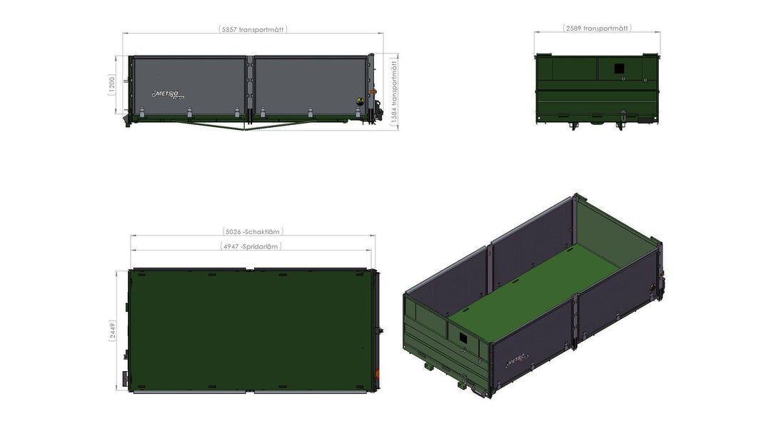 Cityflak aluminumläm MX L5050 H1200 B2550 14,5kbm 134971