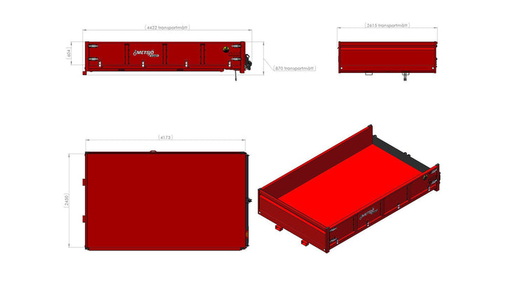Schakt/låglämsflak 8.1 Mid/No L4165 H600 B2550 6,1kbm 136278