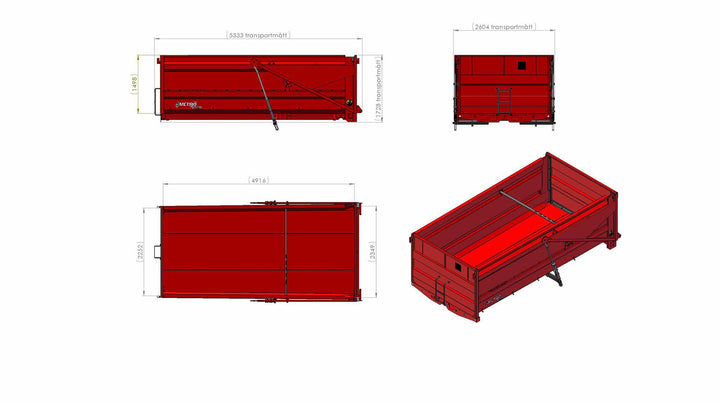 Fältflak autoläm MX L5050 H1500 B2550 17,5kbm 139574