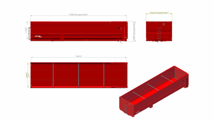 Euconflak MQ95 L9500 H1750 B2550 40kbm 4 axlar 143916