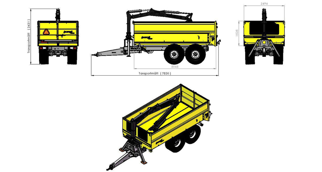 Metax City kranfäste L5050 H1300 B2550 15kbm 560/45x22,5 165920
