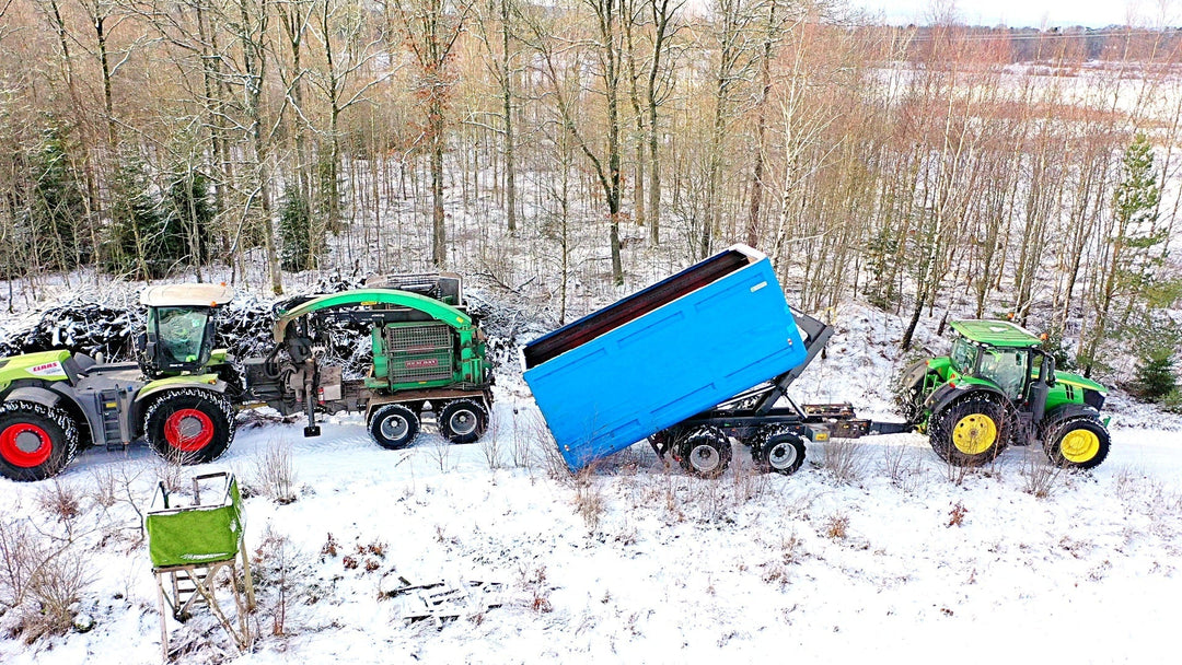 Drivna axlar på vagnar och flakväxlare