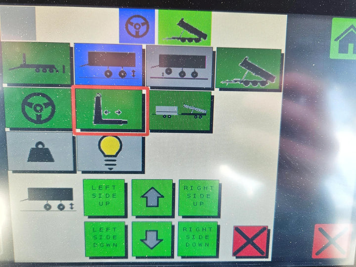 Close up of ISOBUS display
