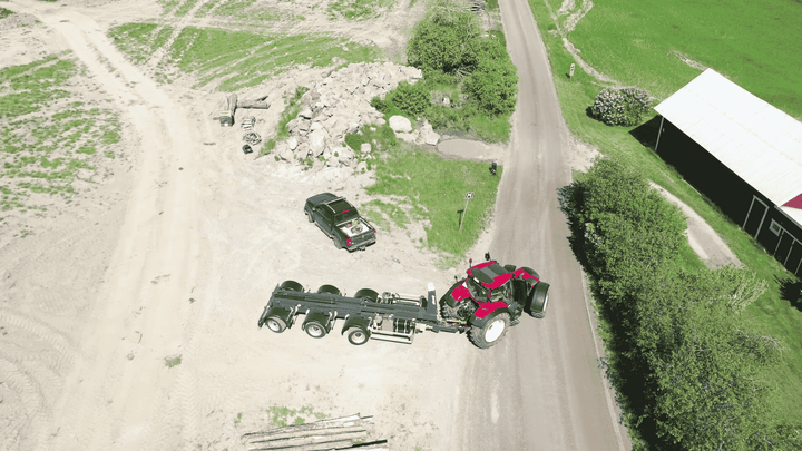 Haakarmaanhangwagen automatische besturing met Hydac Adsteer en lange wielbasis cc1810 172481