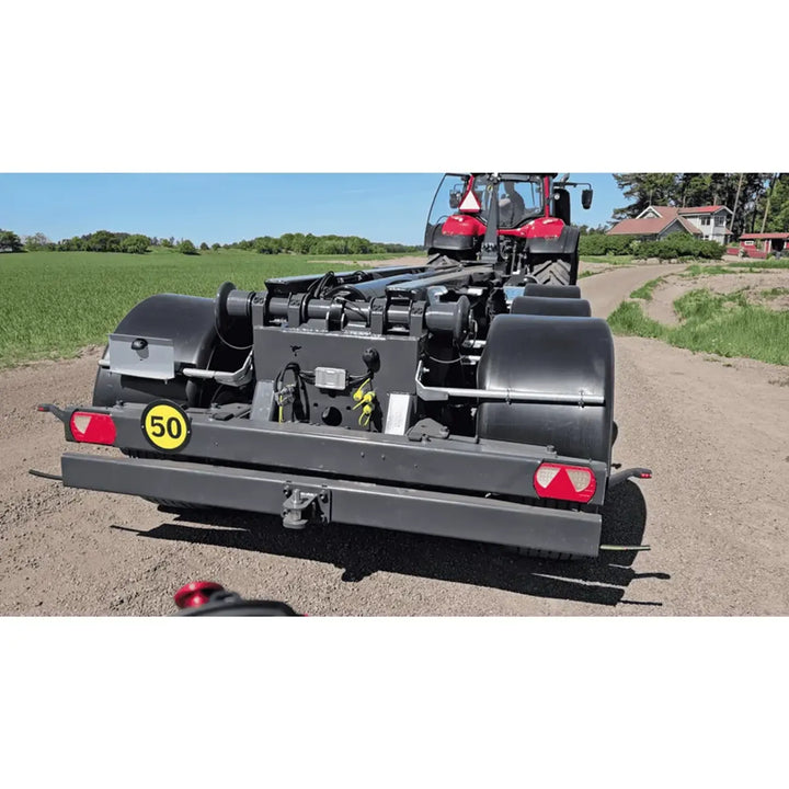 Hook lift trailer with hydraulic suspension and raised chassi to max. 172481